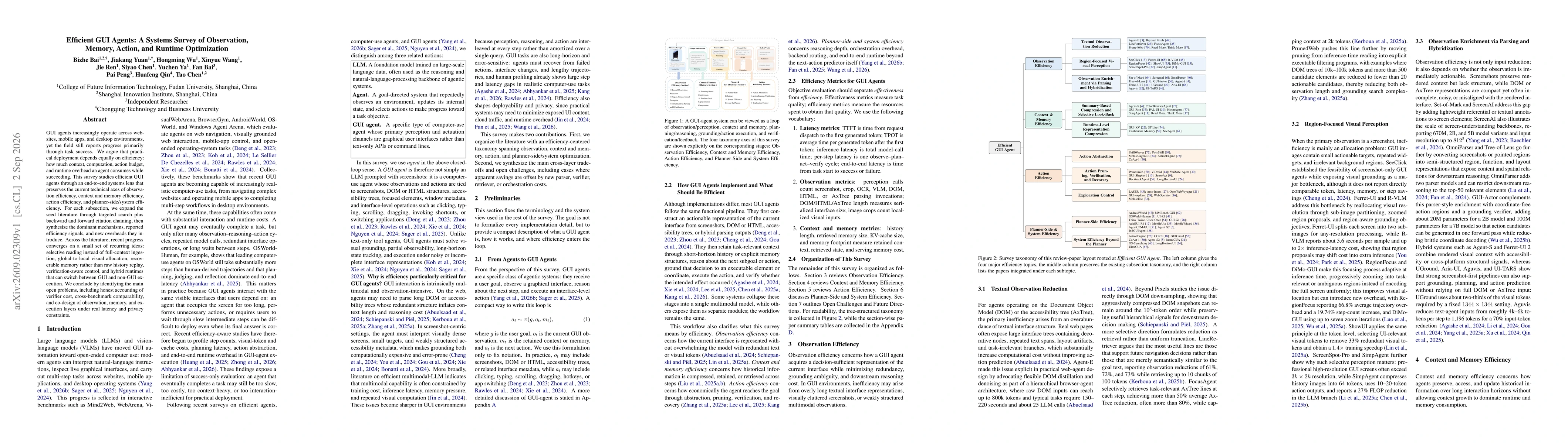 Thumbnail for Efficient GUI Agents: A Systems Survey of Observation, Memory, Action, and Runtime Optimization