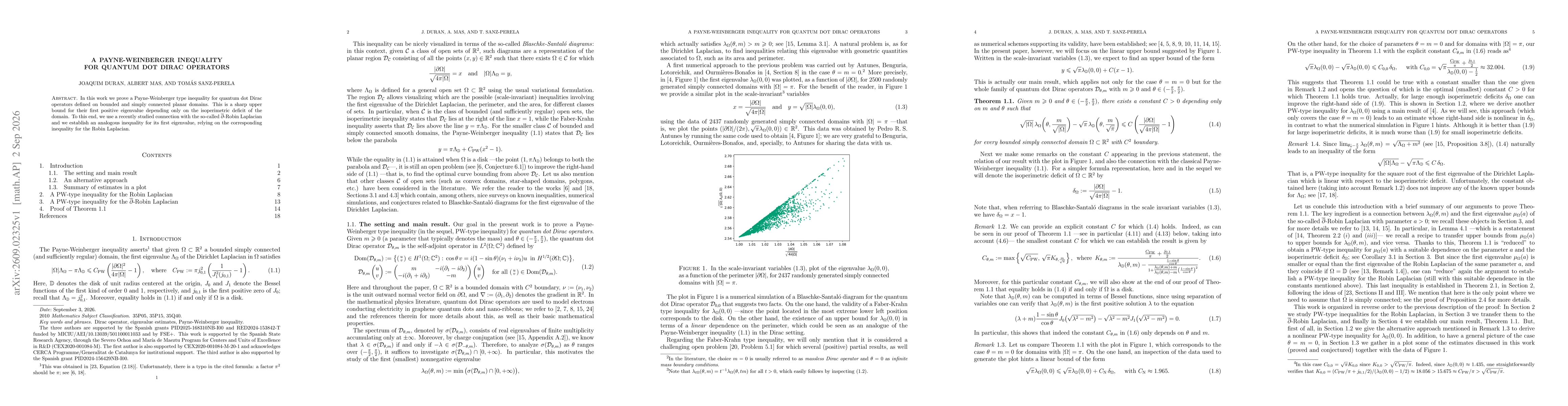Thumbnail for A Payne-Weinberger inequality for quantum dot Dirac operators