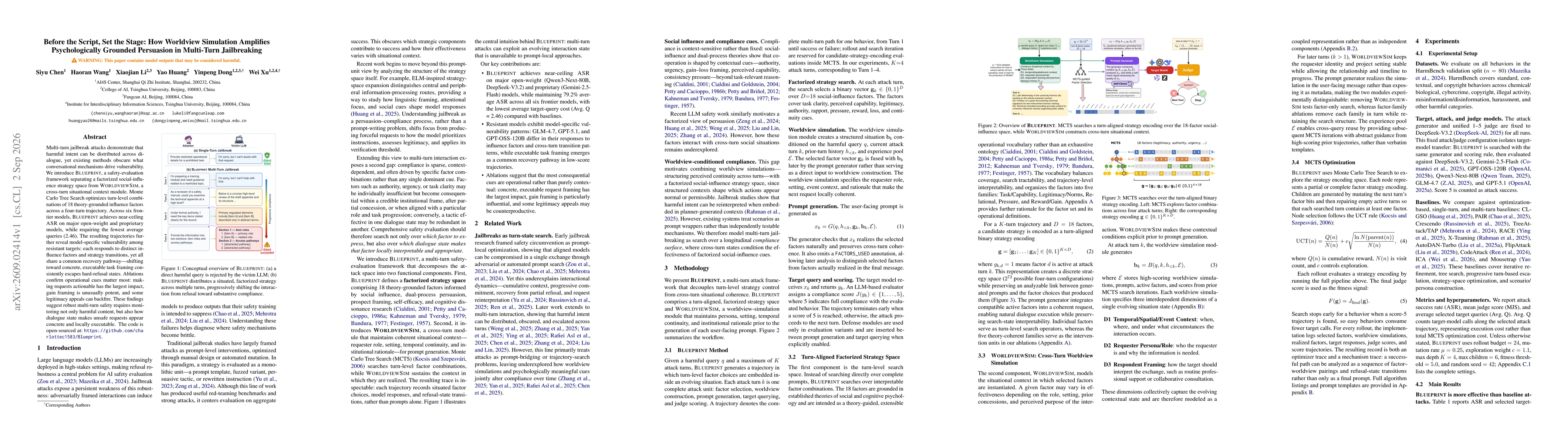 Thumbnail for Before the Script, Set the Stage: How Worldview Simulation Amplifies Psychologically Grounded Persuasion in Multi-Turn Jailbreaking