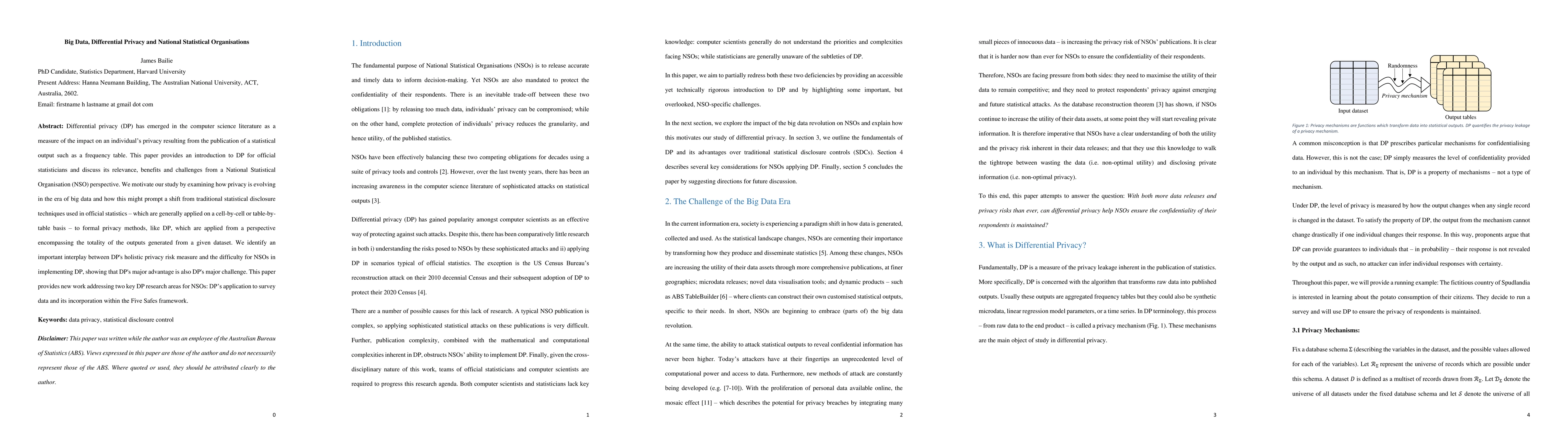 Thumbnail for Big data, differential privacy, and national statistical organisations