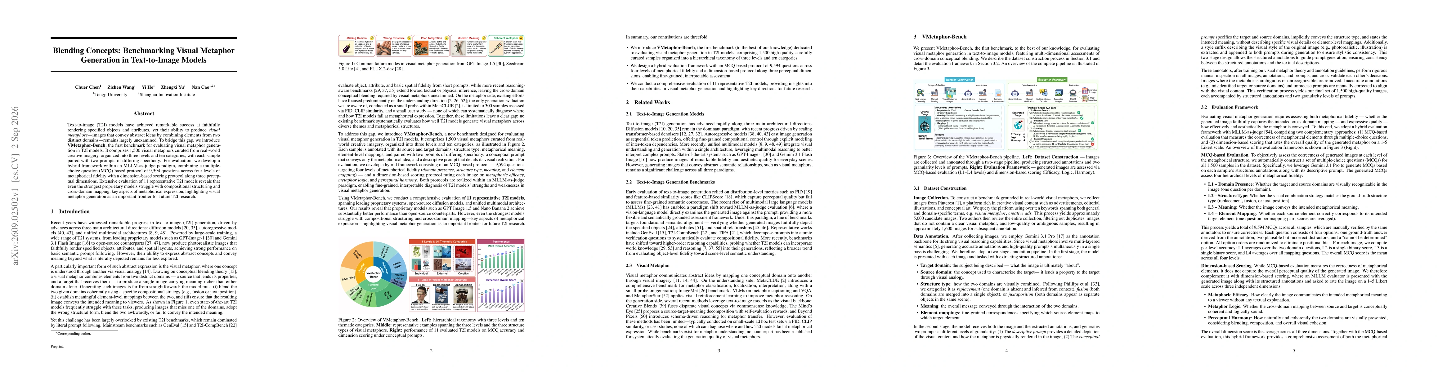 Thumbnail for Blending Concepts: Benchmarking Visual Metaphor Generation in Text-to-Image Models
