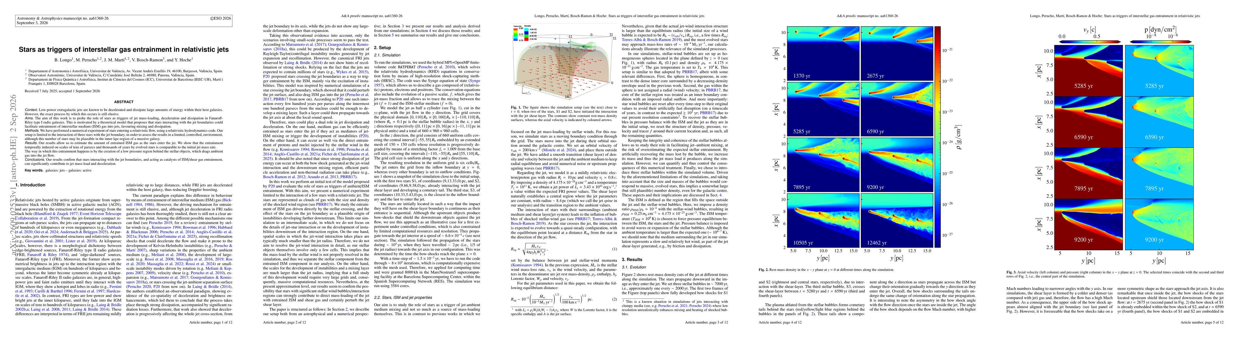 Thumbnail for Stars as triggers of interstellar gas entrainment in relativistic jets