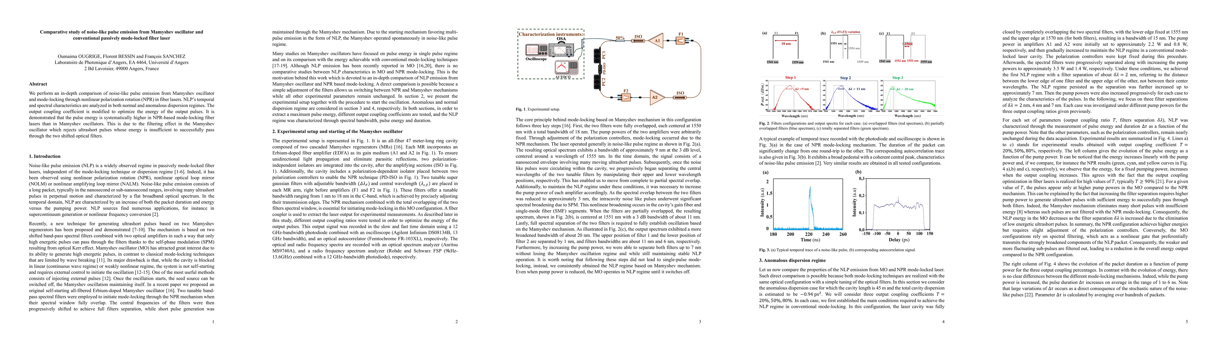 Thumbnail for Comparative study of noise-like pulse emission from Mamyshev oscillator and conventional passively mode-locked fiber laser