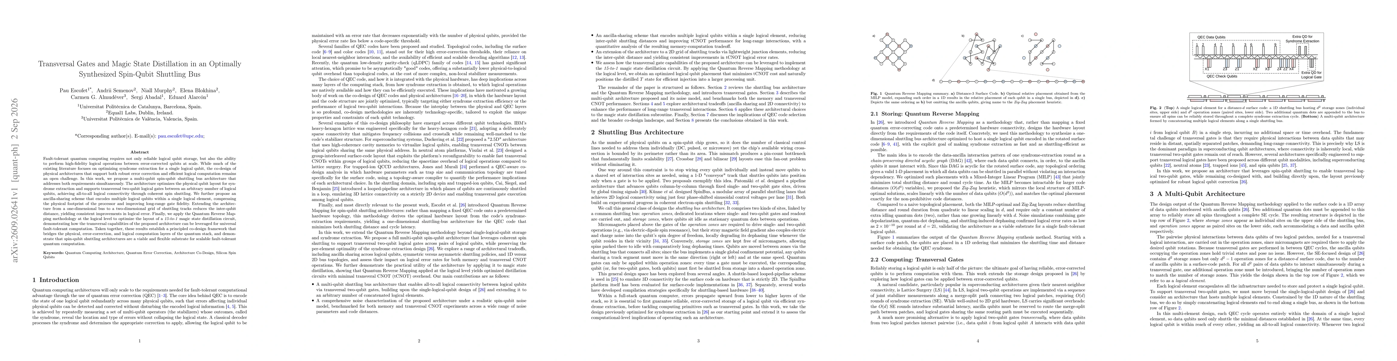 Thumbnail for Transversal Gates and Magic State Distillation in an Optimally Synthesized Spin-Qubit Shuttling Bus