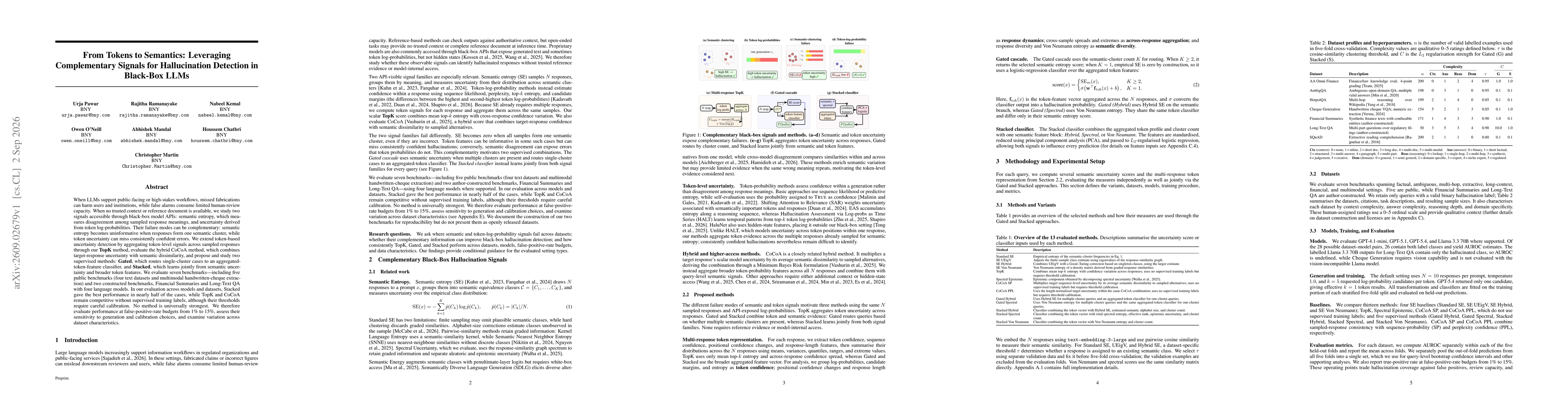 Thumbnail for From Tokens to Semantics: Leveraging Complementary Signals for Hallucination Detection in Black-Box LLMs
