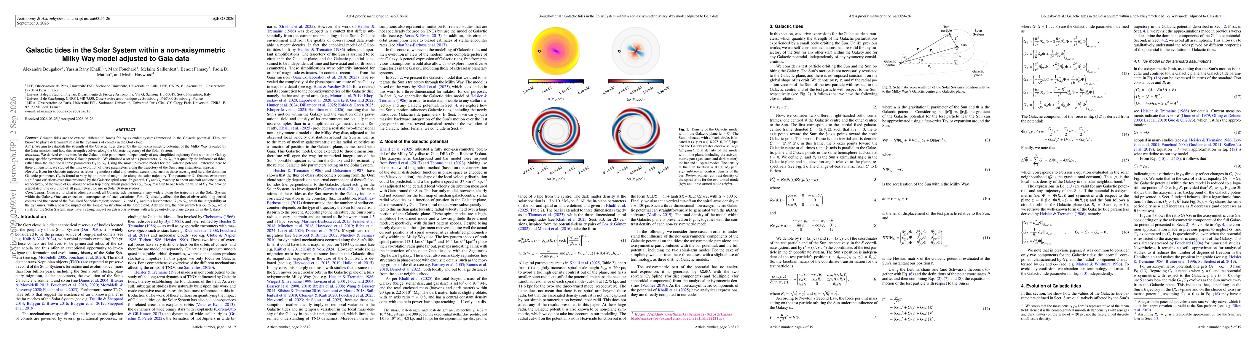 Thumbnail for Galactic tides in the Solar System within a non-axisymmetric Milky Way model adjusted to Gaia data
