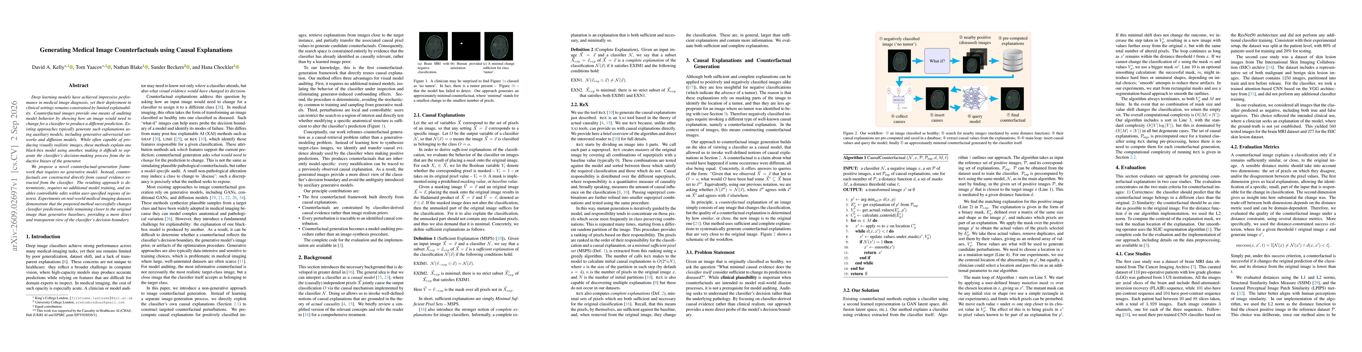 Thumbnail for Generating Medical Image Counterfactuals using Causal Explanations