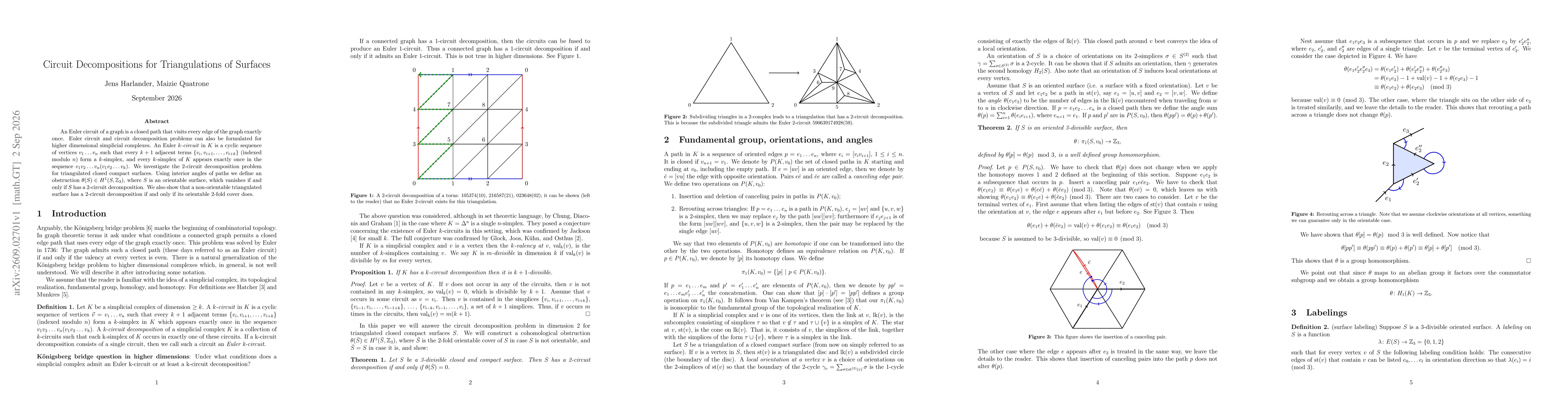 Thumbnail for Circuit Decomposition for Triangulations of Surfaces