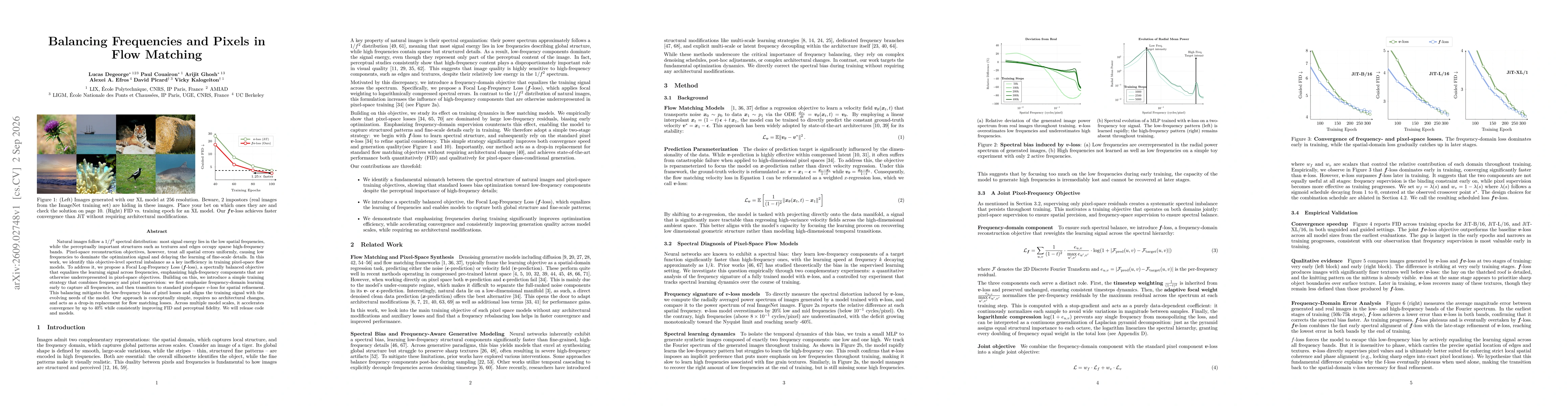 Thumbnail for Balancing Frequencies and Pixels in Flow Matching
