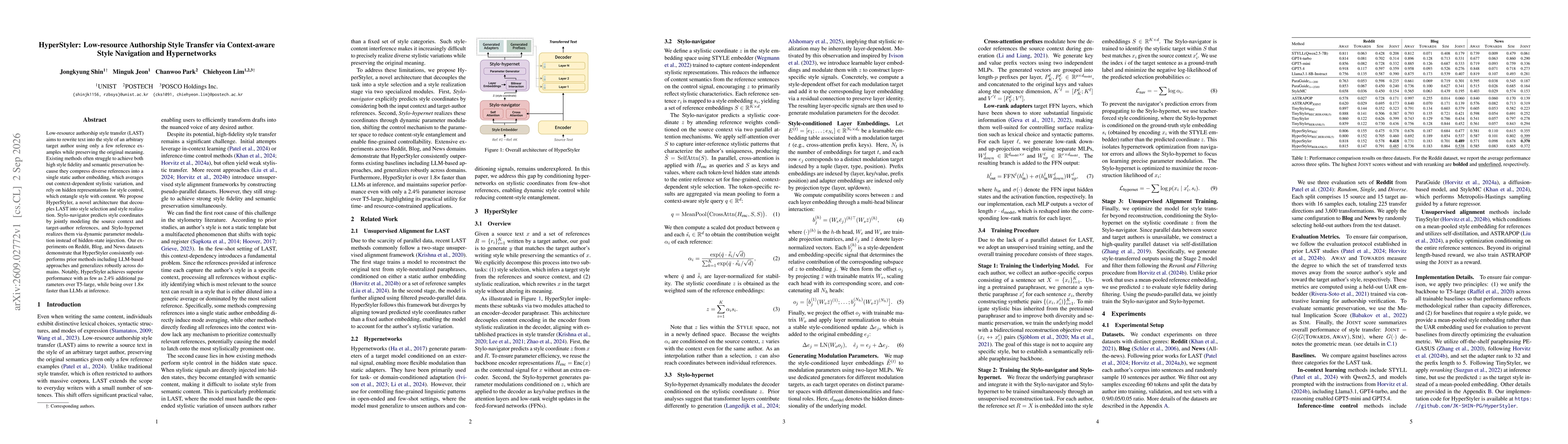 Thumbnail for HyperStyler: Low-resource Authorship Style Transfer via Context-aware Style Navigation and Hypernetworks