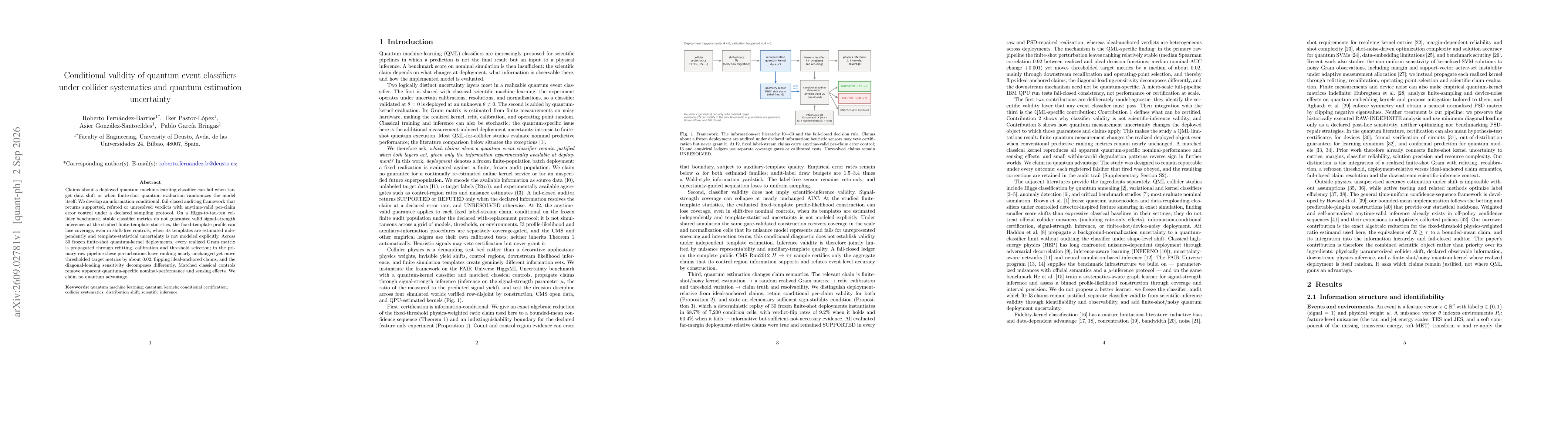 Thumbnail for Conditional validity of quantum event classifiers under collider systematics and quantum estimation uncertainty