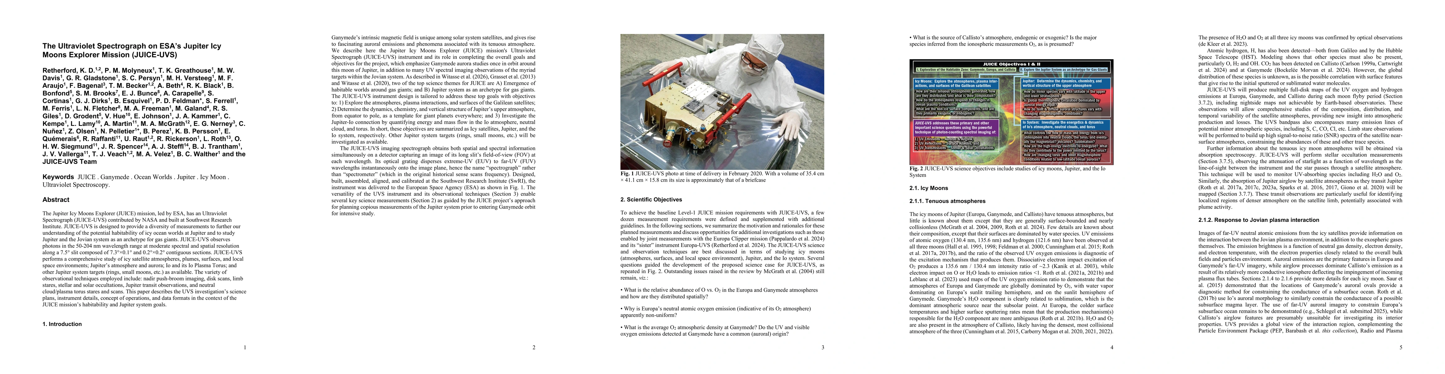 Thumbnail for The Ultraviolet Spectrograph on ESA's Jupiter Icy Moons Explorer Mission (JUICE-UVS)