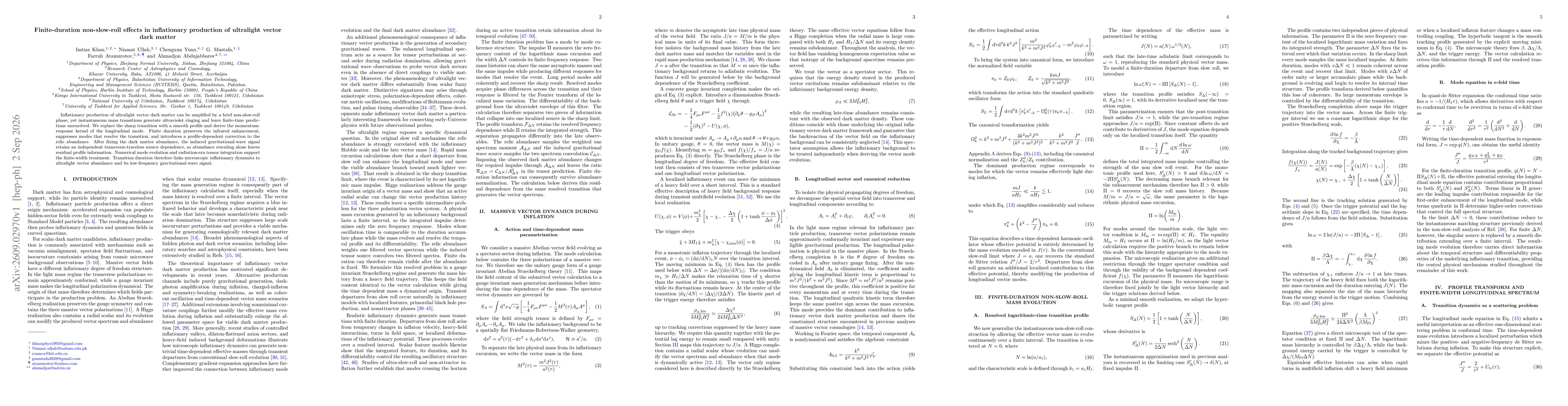 Thumbnail for Finite-duration non-slow-roll effects in inflationary production of ultralight vector dark matter