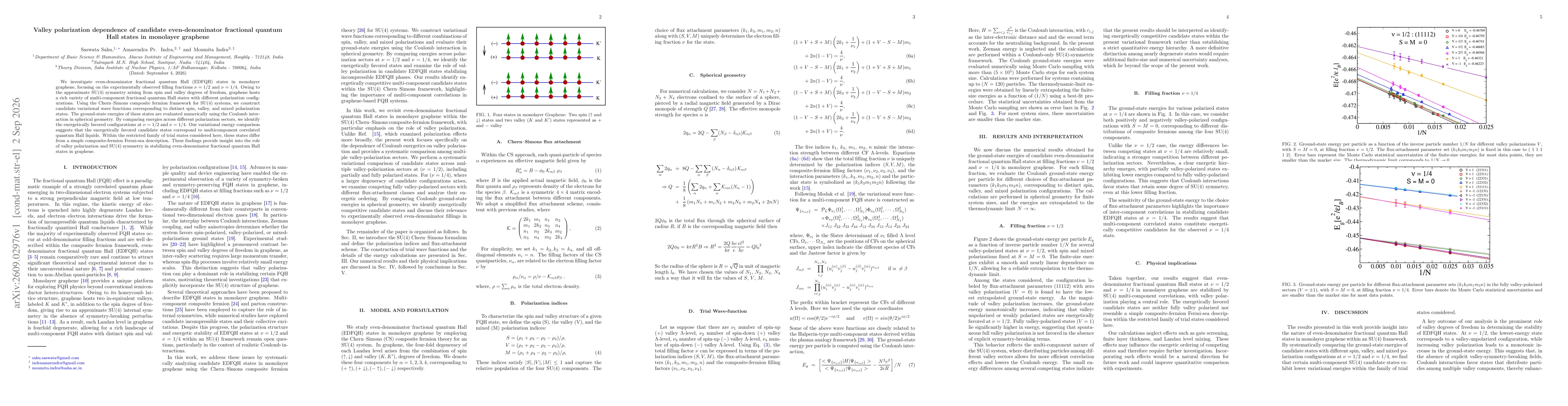 Thumbnail for Valley polarization dependence of candidate even-denominator fractional quantum Hall states in monolayer graphene