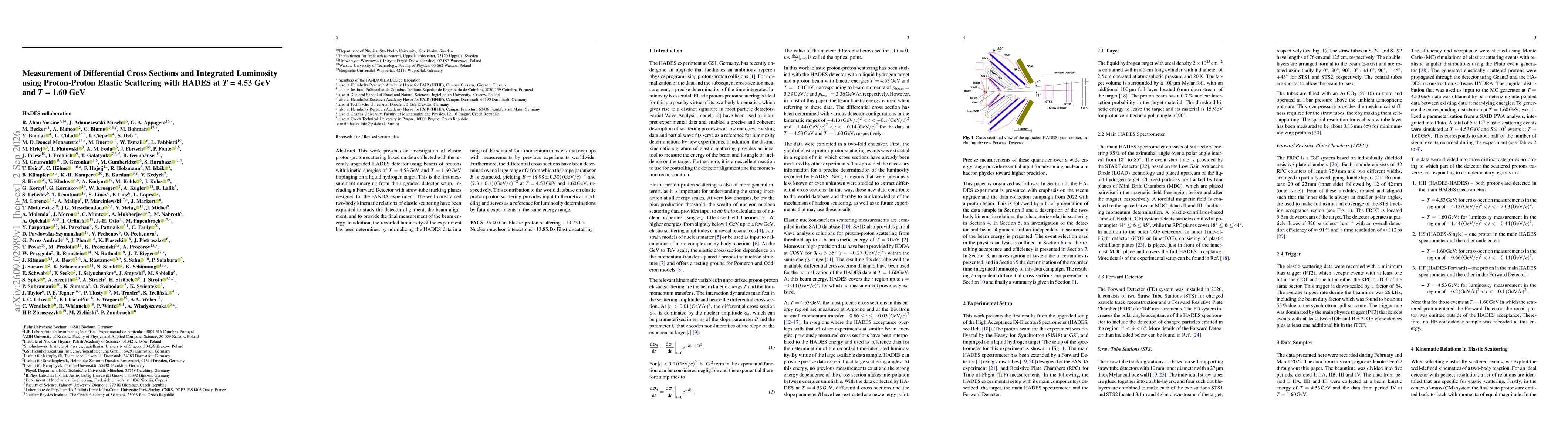Thumbnail for Measurement of Differential Cross Sections and Integrated Luminosity using Proton-Proton Elastic Scattering with HADES at T = 4.53 GeV and T = 1.60 GeV