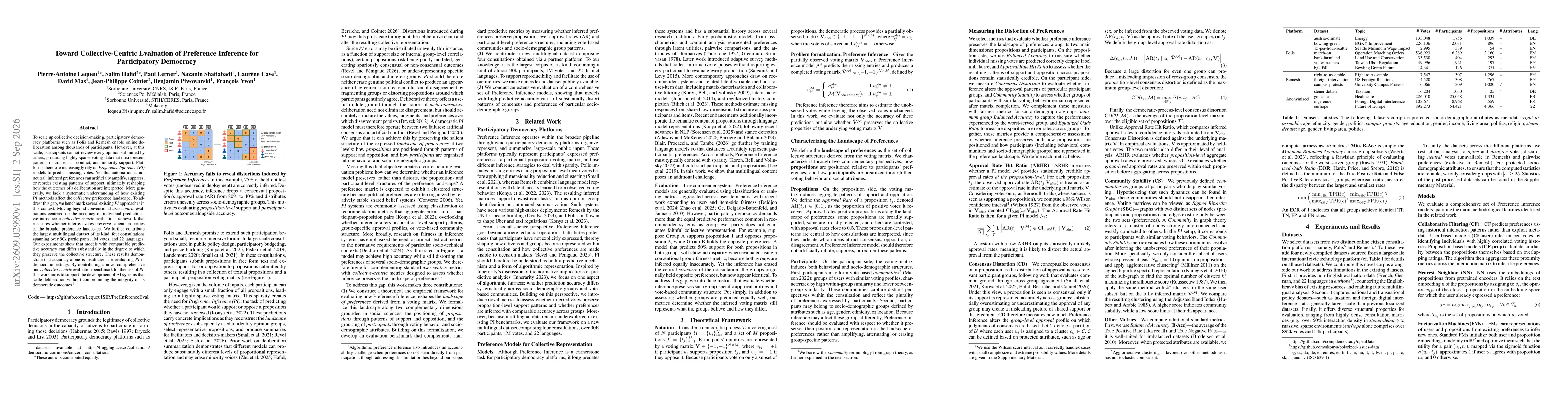 Thumbnail for Toward Collective-Centric Evaluation of Preference Inference for Participatory Democracy