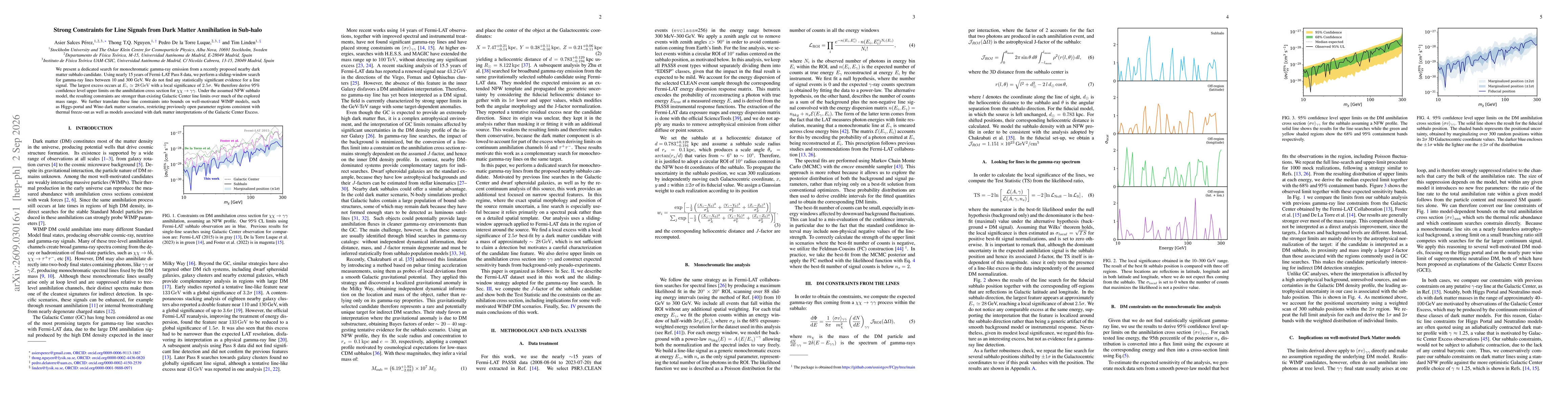 Thumbnail for Strong Constraints for Line Signals from Dark Matter Annihilation in Sub-halo