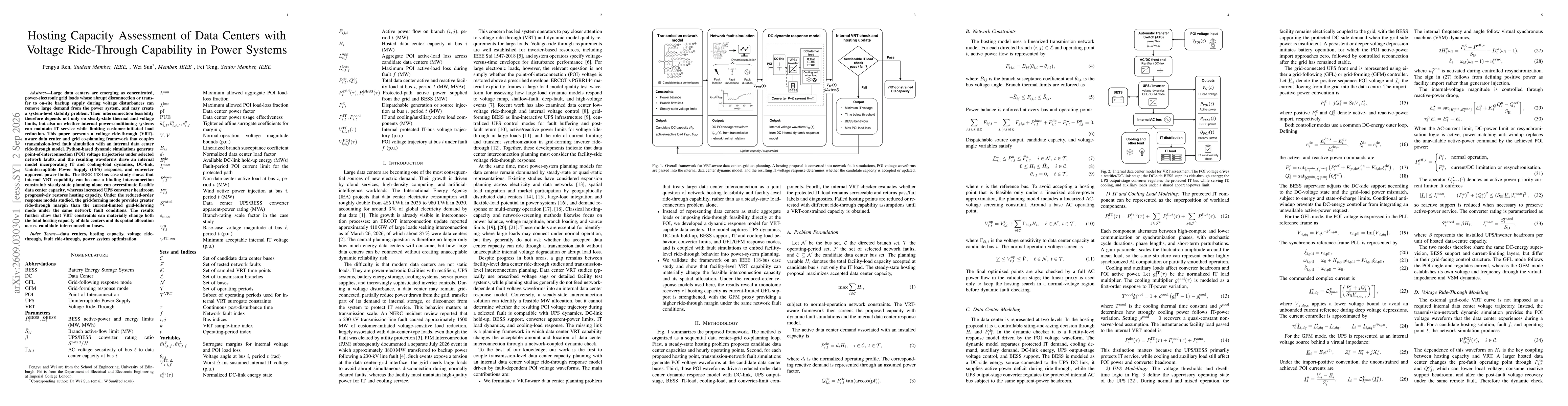 Thumbnail for Hosting Capacity Assessment of Data Centers with Voltage Ride-Through Capability in Power Systems