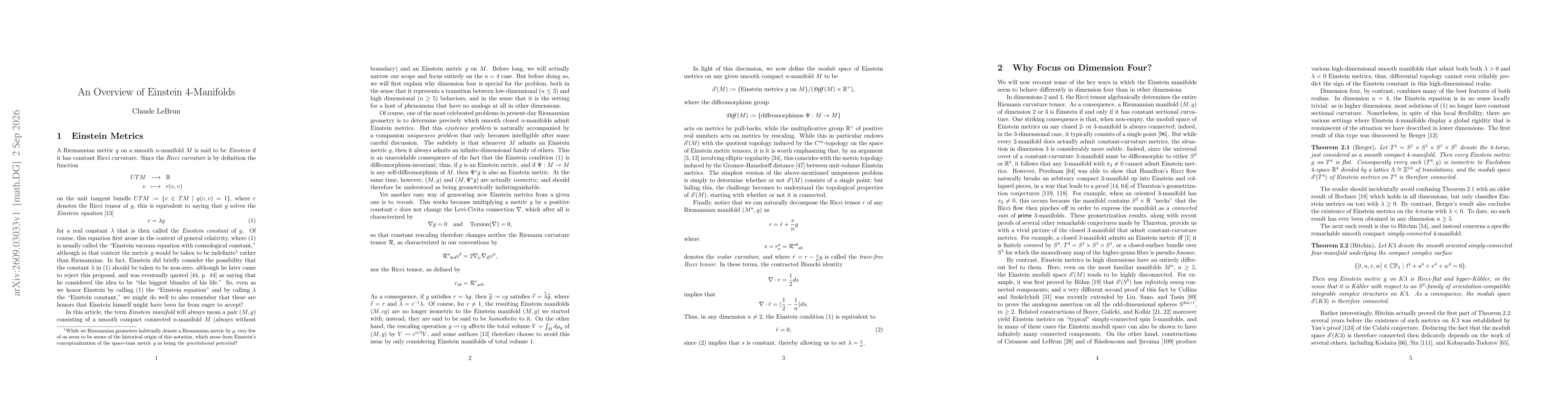 Thumbnail for An Overview of Einstein 4-Manifolds