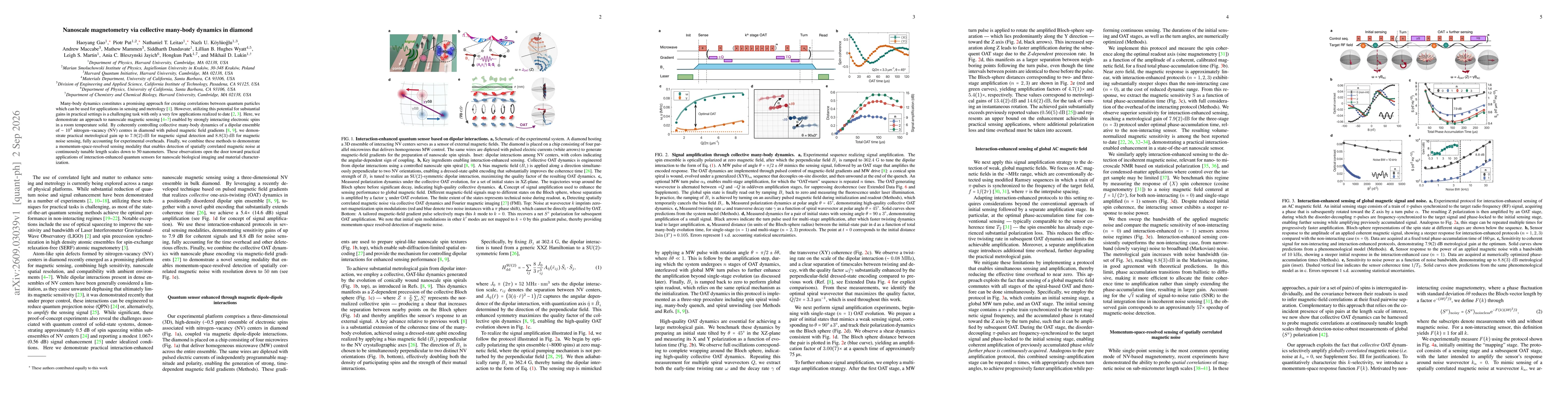 Thumbnail for Nanoscale magnetometry via collective many-body dynamics in diamond