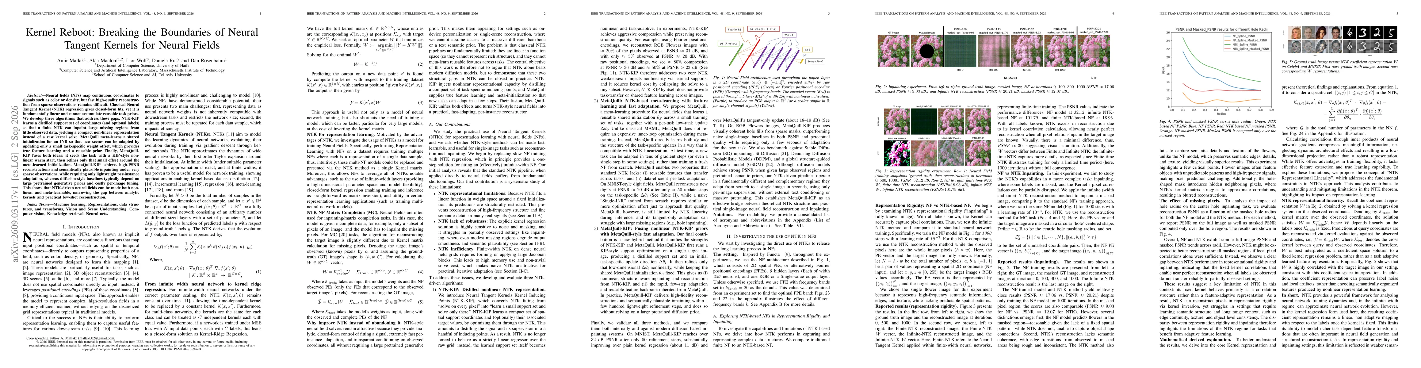 Thumbnail for Kernel Reboot: Breaking the Boundaries of Neural Tangent Kernels for Neural Fields