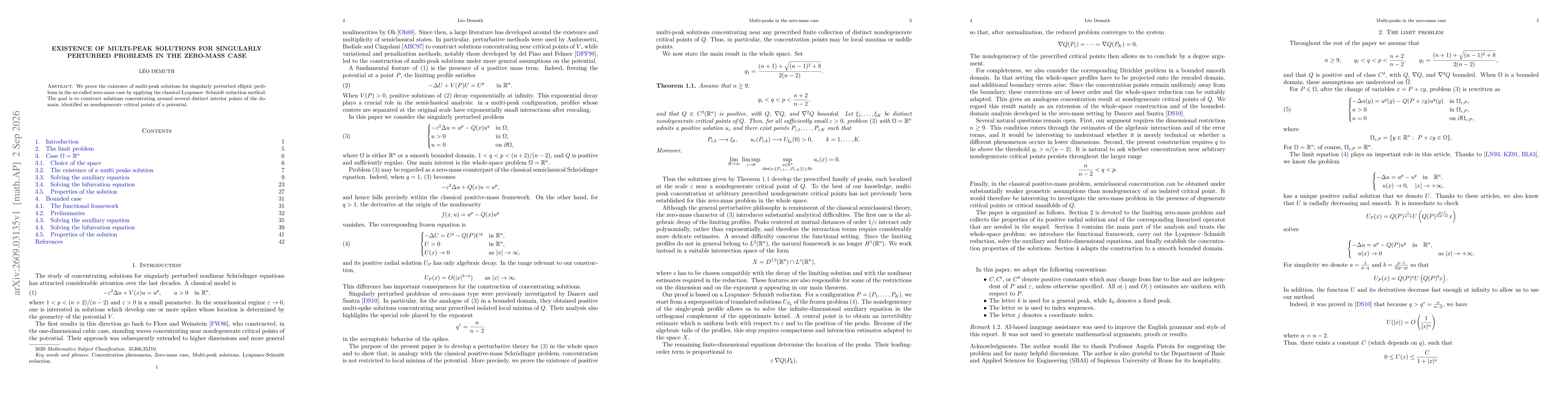 Thumbnail for Existence of multi-peak solutions for singularly perturbed problems in the zero-mass case