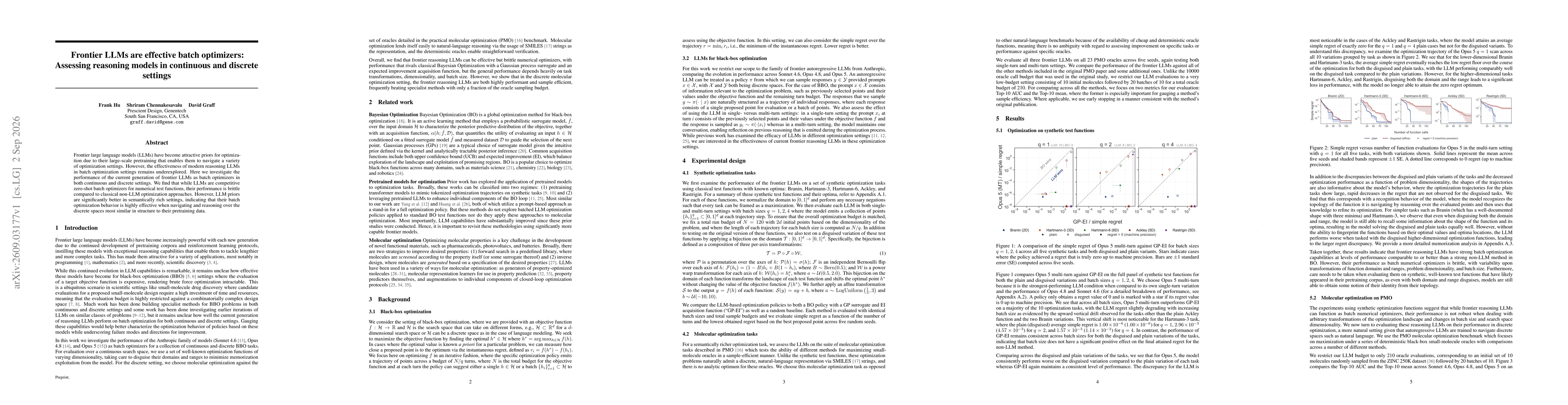 Thumbnail for Frontier LLMs are effective batch optimizers: Assessing reasoning models in continuous and discrete settings