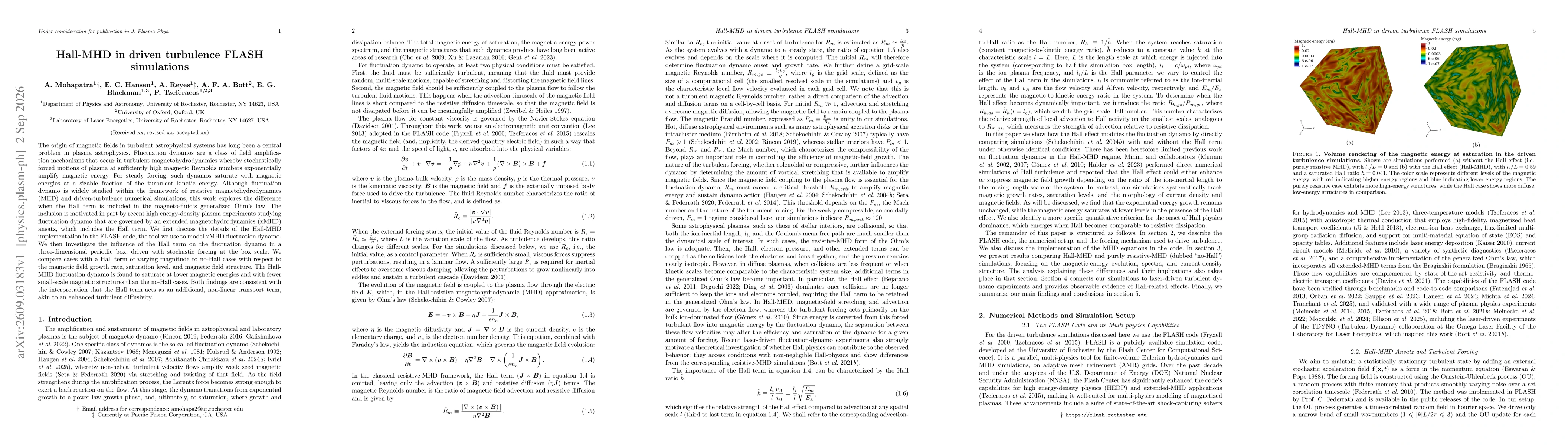 Thumbnail for Hall-MHD in driven turbulence FLASH simulations
