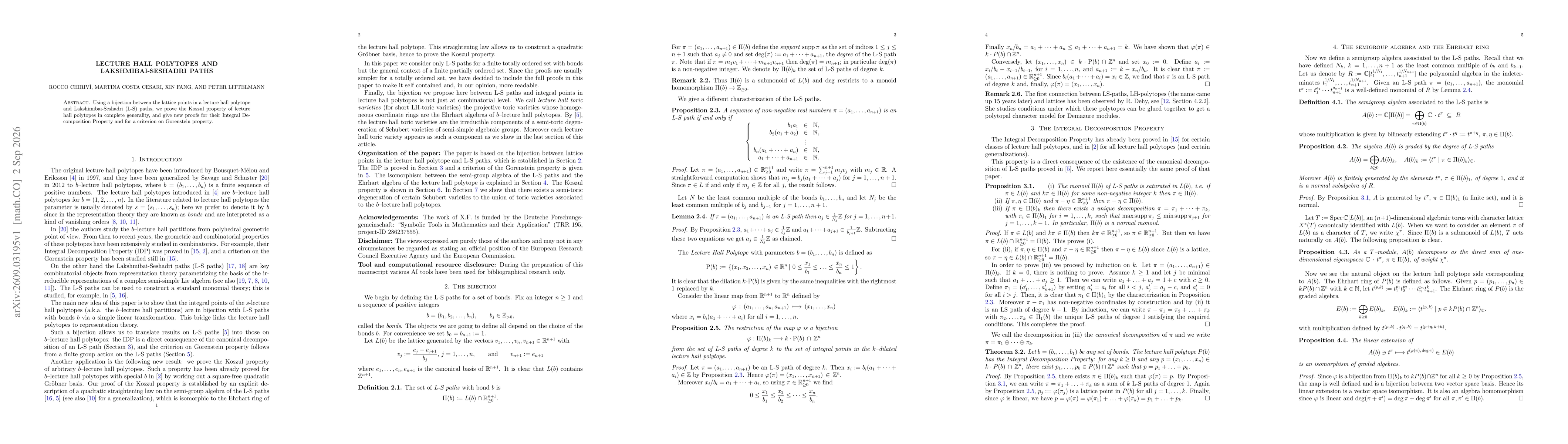 Thumbnail for Lecture hall polytopes and Lakshmibai-Seshadri paths