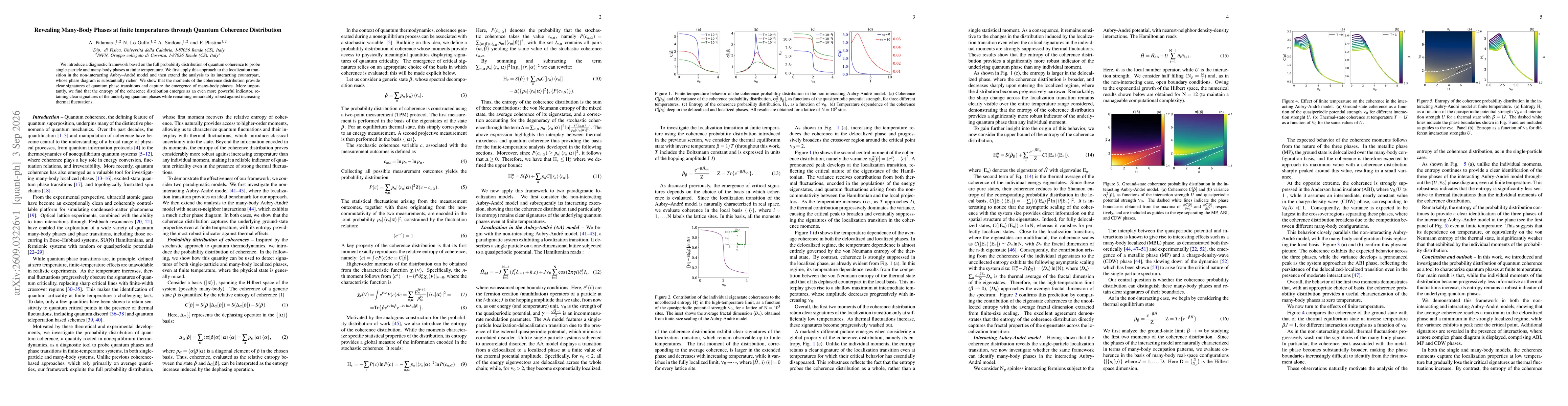 Thumbnail for Revealing Many-Body Phases at finite temperatures through Quantum Coherence Distribution