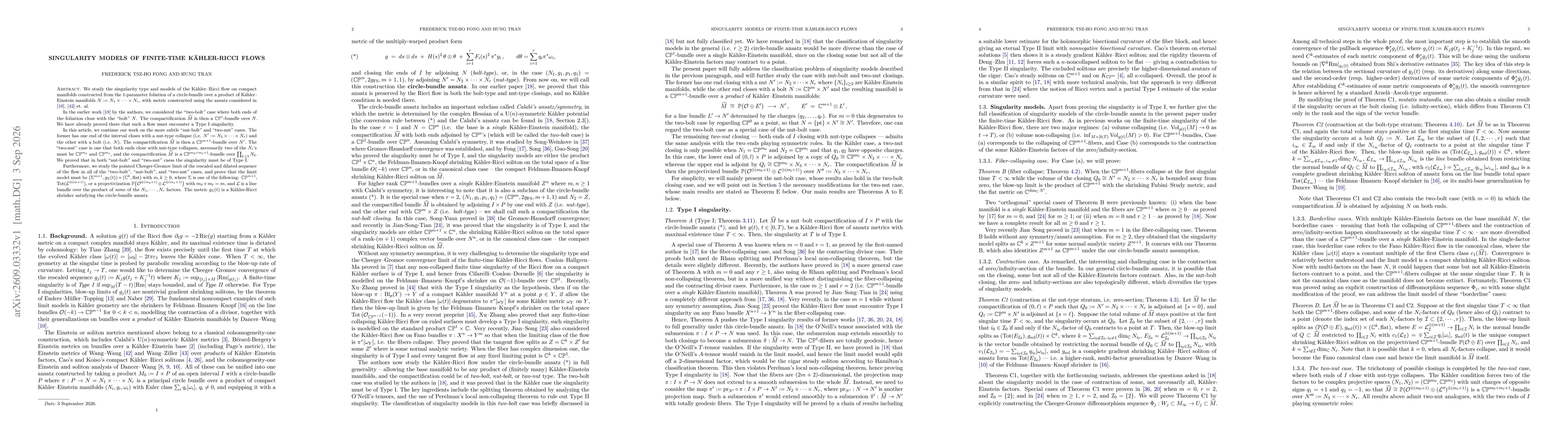 Thumbnail for Singularity Models of Finite-Time Kähler-Ricci Flows