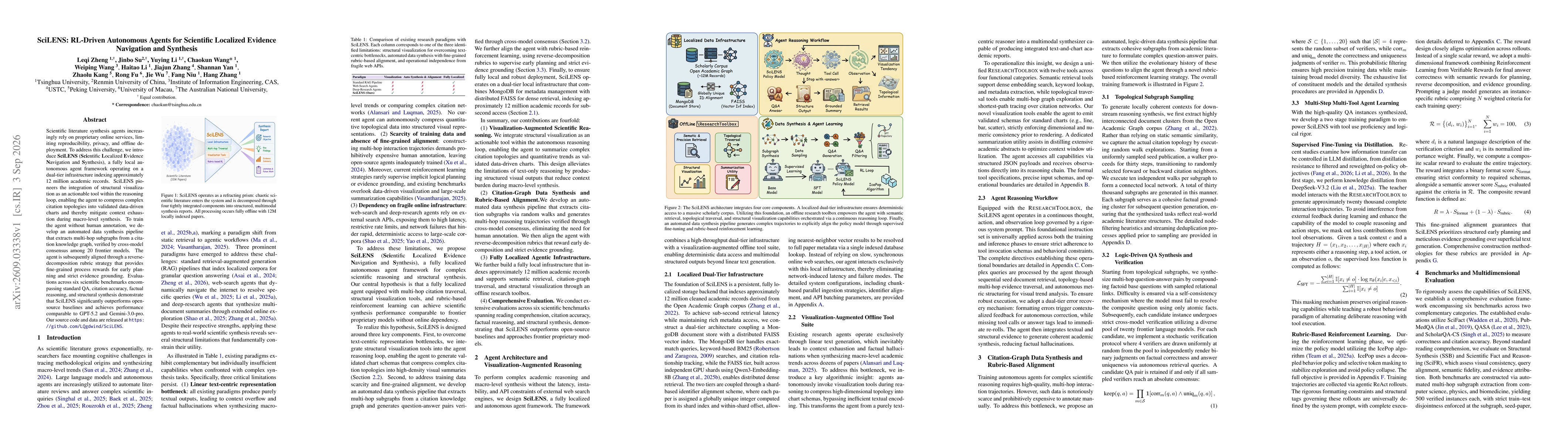 Thumbnail for SciLENS: RL-Driven Autonomous Agents for Scientific Localized Evidence Navigation and Synthesis