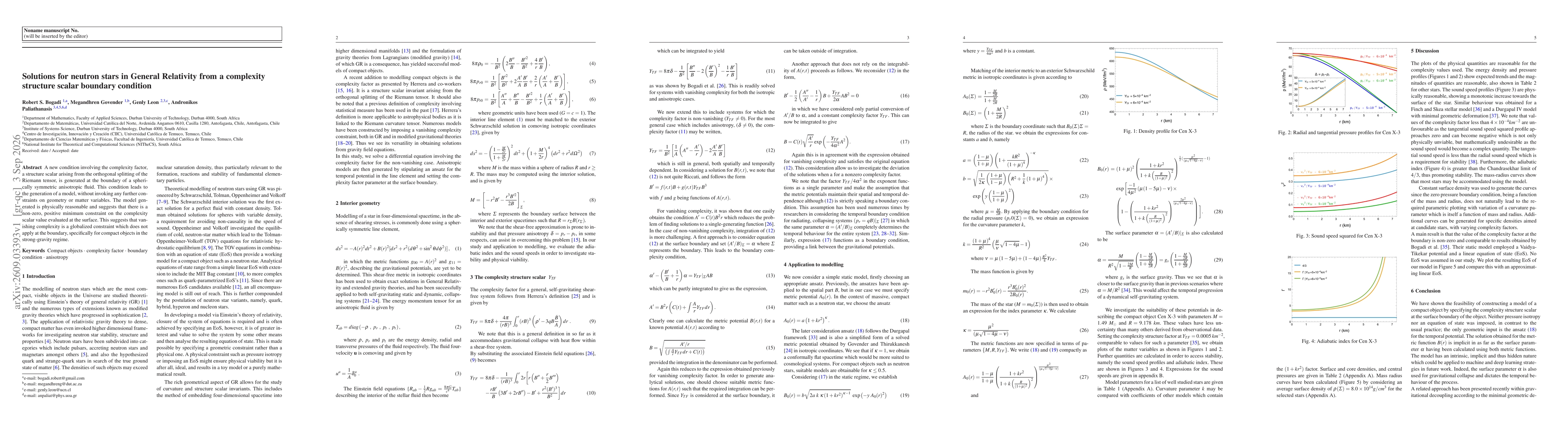 Thumbnail for Solutions for neutron stars in General Relativity from a complexity structure scalar boundary condition