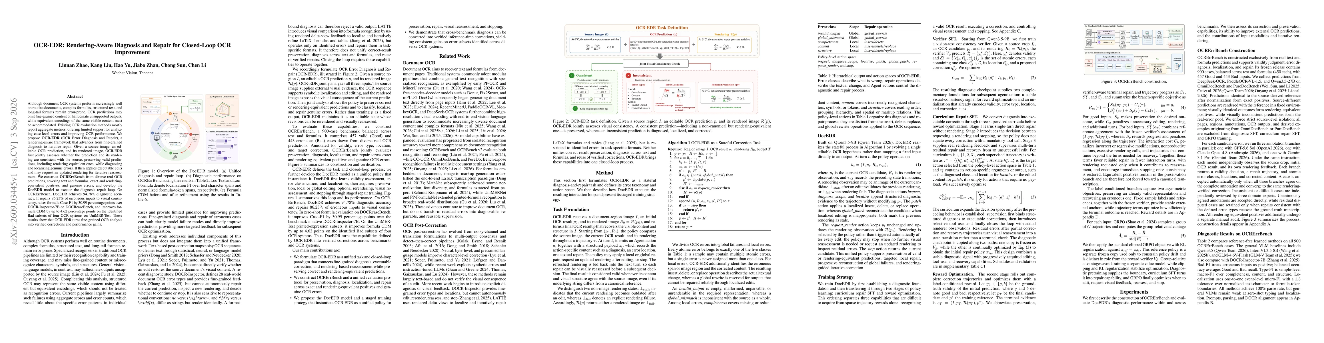 Thumbnail for OCR-EDR: Rendering-Aware Diagnosis and Repair for Closed-Loop OCR Improvement