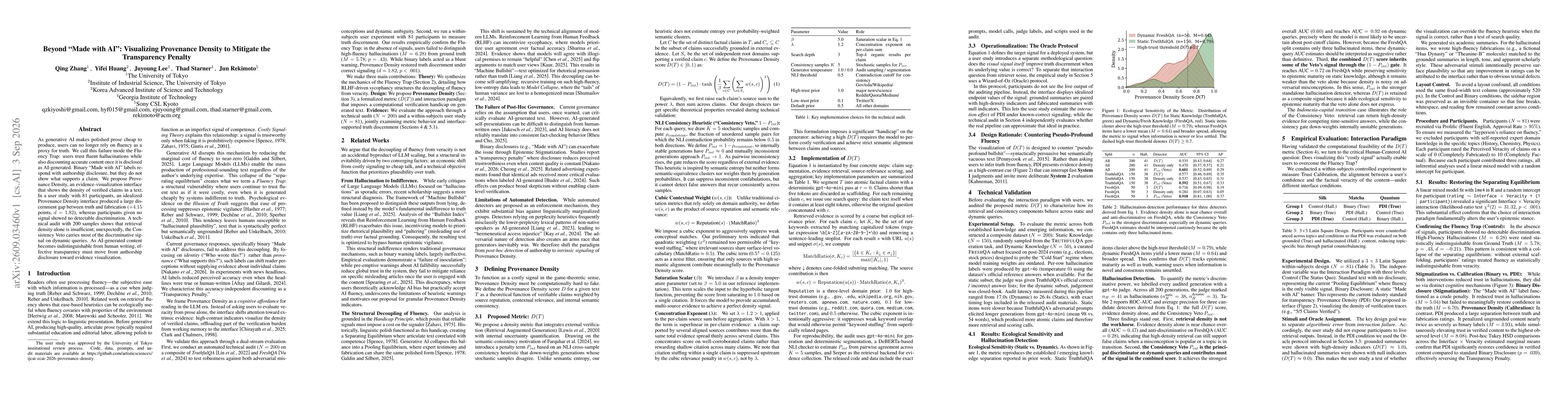 Thumbnail for Beyond "Made with AI": Visualizing Provenance Density to Mitigate the Transparency Penalty