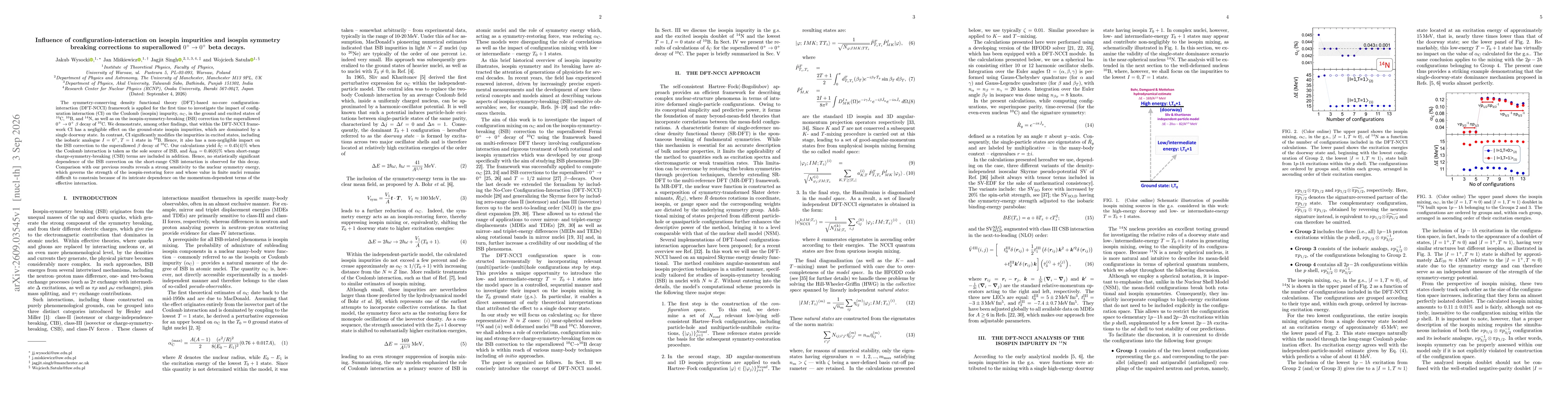 Thumbnail for Influence of configuration-interaction on isospin impurities and isospin symmetry breaking corrections to superallowed $0^+\rightarrow 0^+$ beta decays