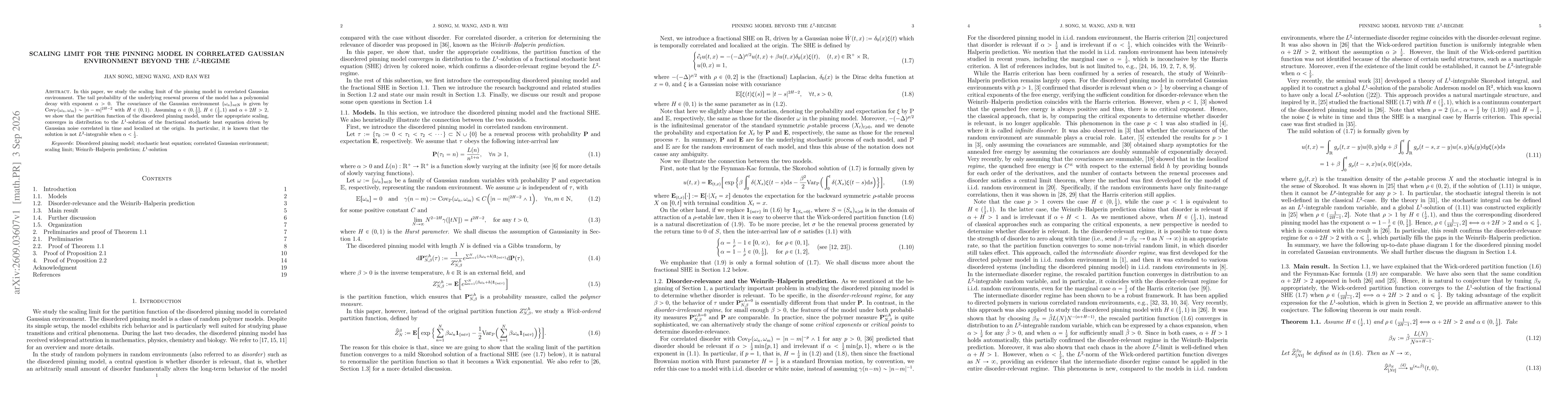 Thumbnail for Scaling limit for the pinning model in correlated Gaussian environment beyond the $L^2$-regime