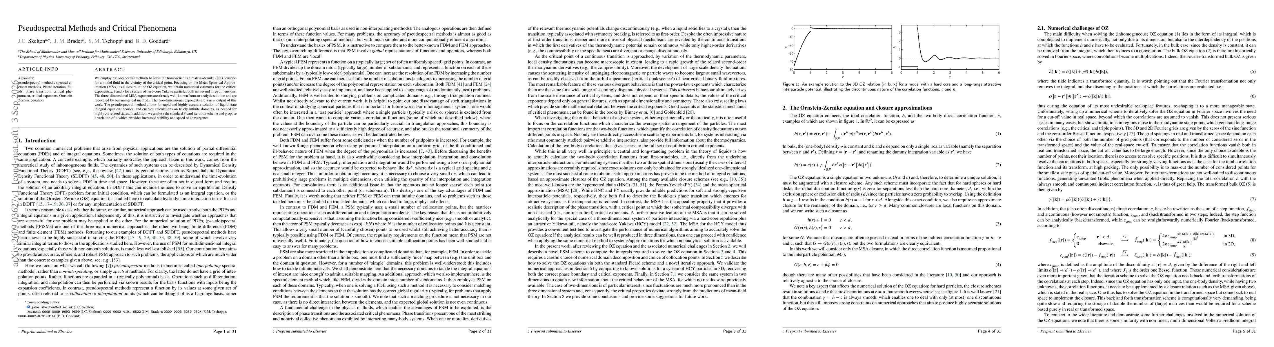 Thumbnail for Pseudospectral Methods and Critical Phenomena