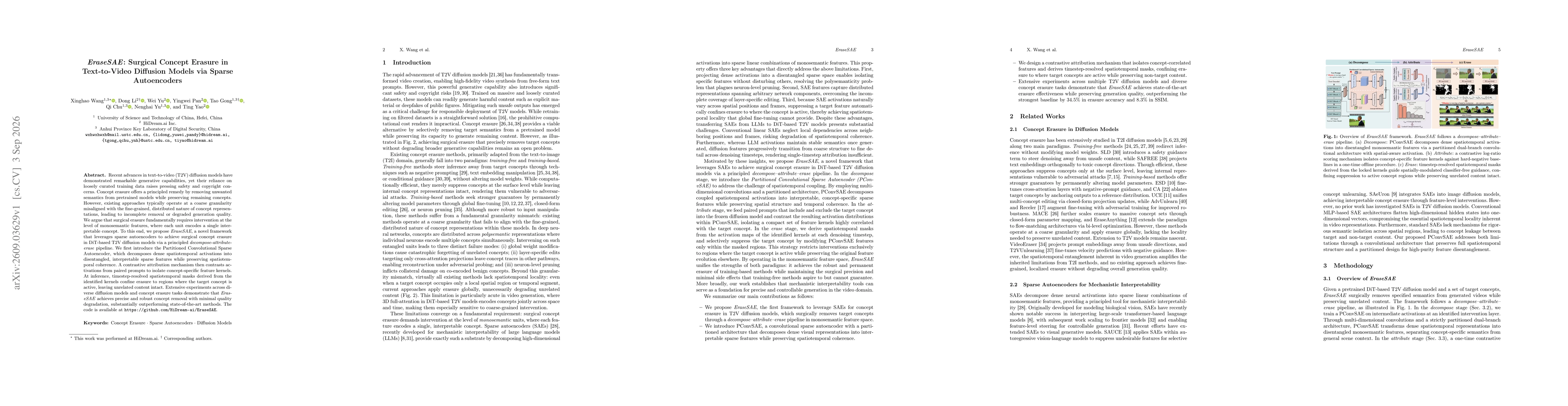 Thumbnail for EraseSAE: Surgical Concept Erasure in Text-to-Video Diffusion Models via Sparse Autoencoders
