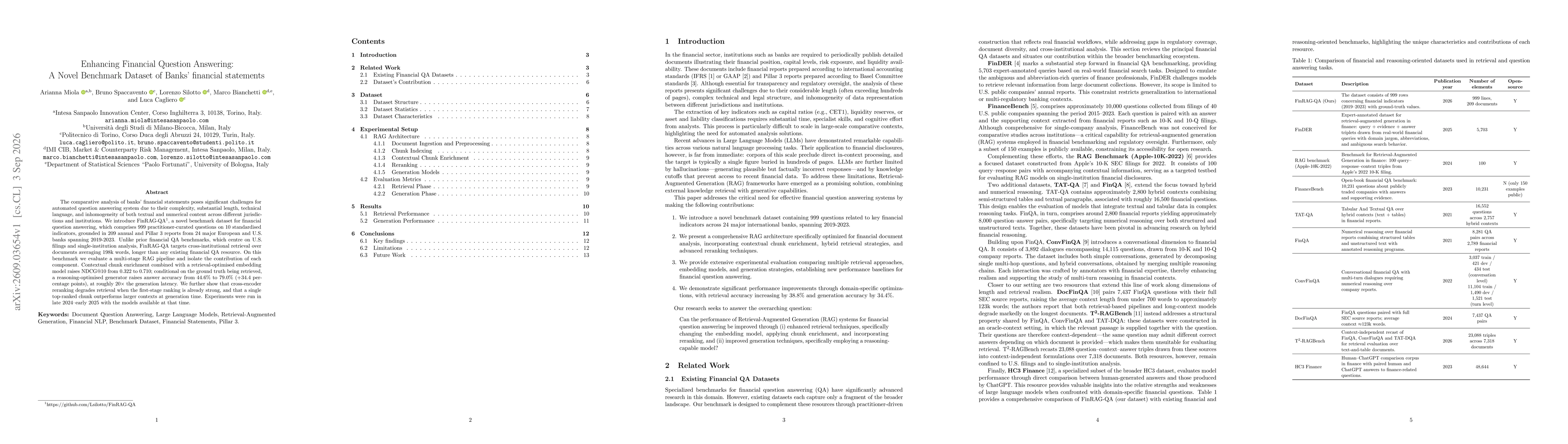 Thumbnail for Enhancing Financial Question Answering: A Novel Benchmark Dataset of Banks' financial statements