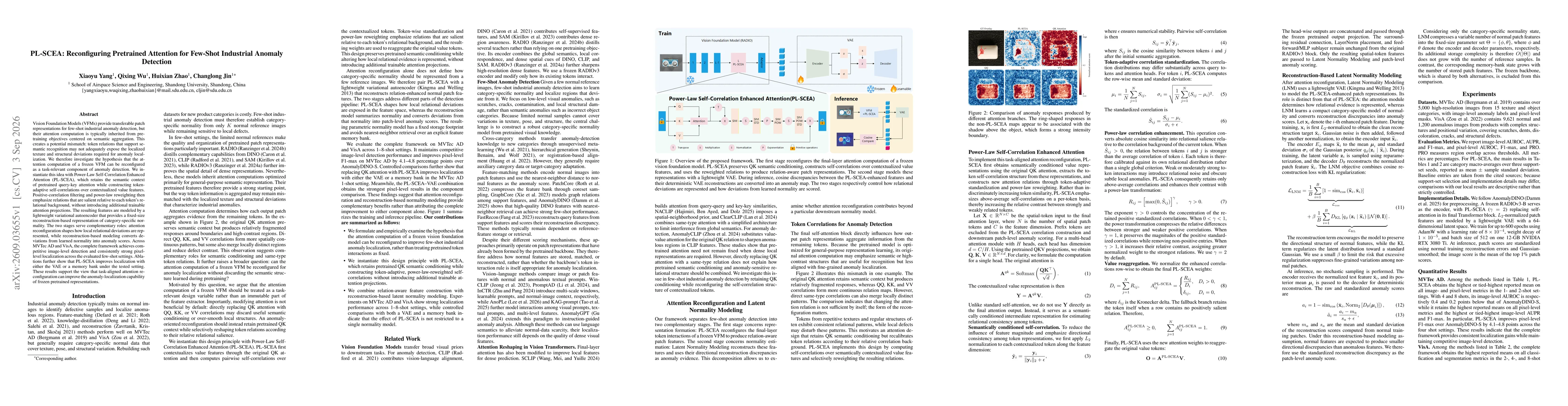 Thumbnail for PL-SCEA: Reconfiguring Pretrained Attention for Few-Shot Industrial Anomaly Detection