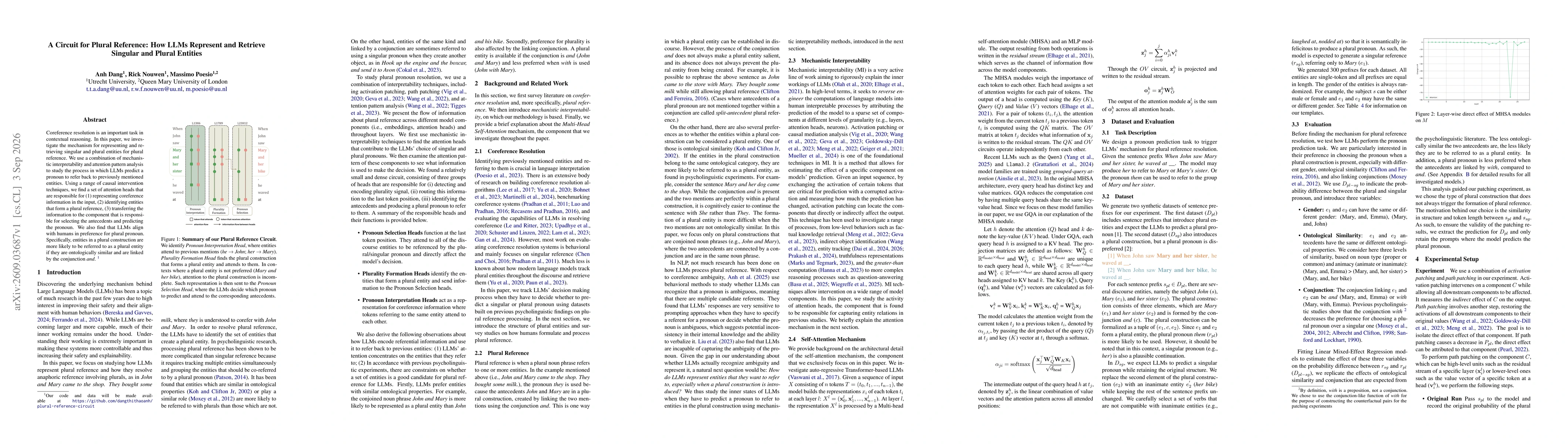 Thumbnail for A Circuit for Plural Reference: How LLMs Represent and Retrieve Singular and Plural Entities