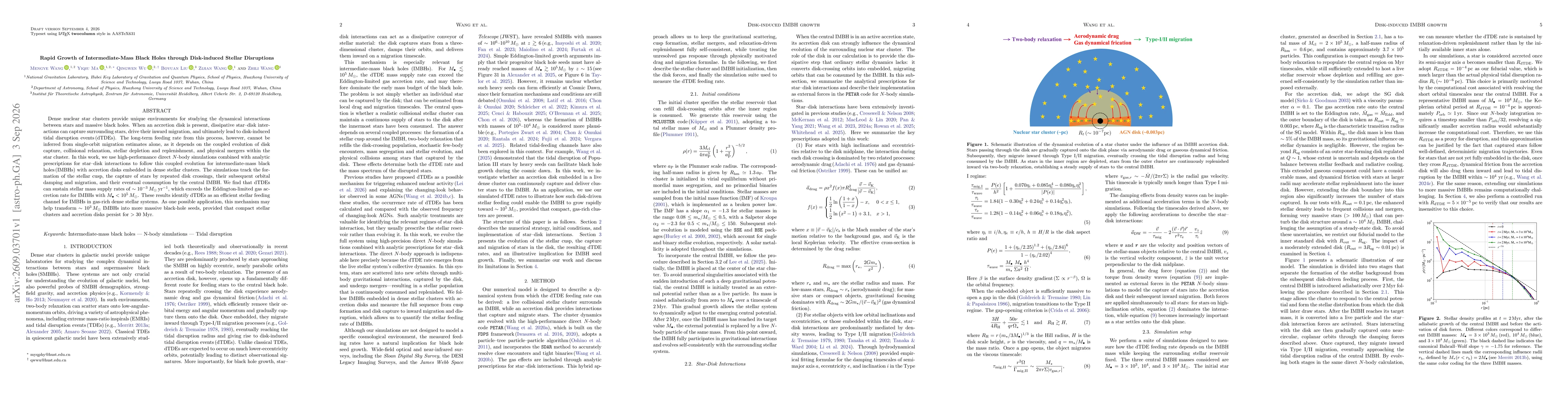 Thumbnail for Rapid Growth of Intermediate-Mass Black Holes through Disk-induced Stellar DisruptionsRapid Growth of Intermediate-Mass Black Holes through Disk-induced Stellar Disruptions