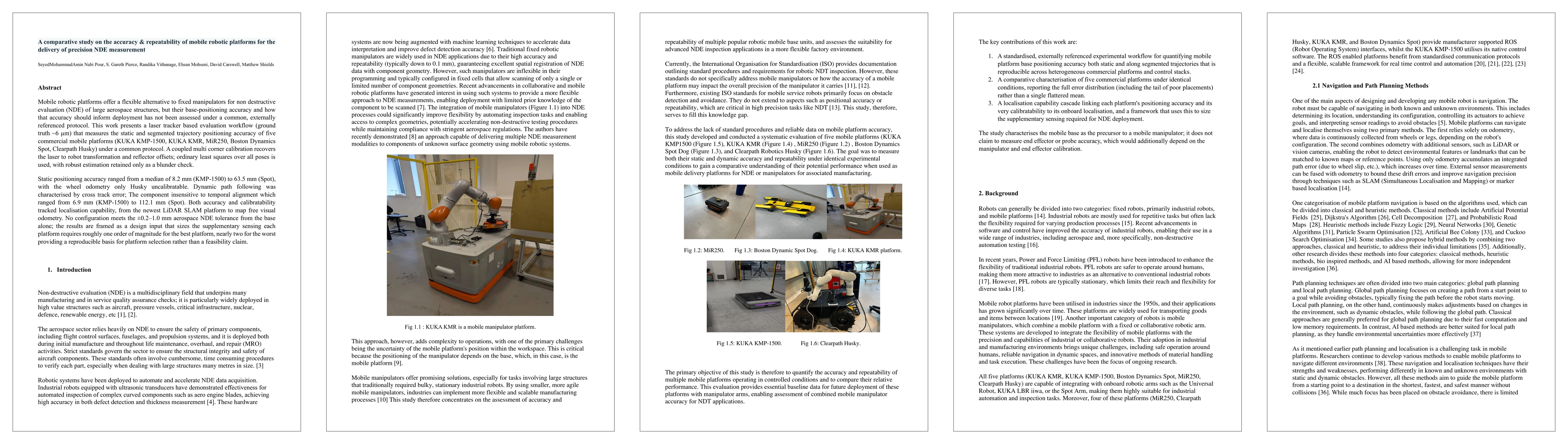Thumbnail for A comparative study on the accuracy & repeatability of mobile robotic platforms for the delivery of precision NDE measurement