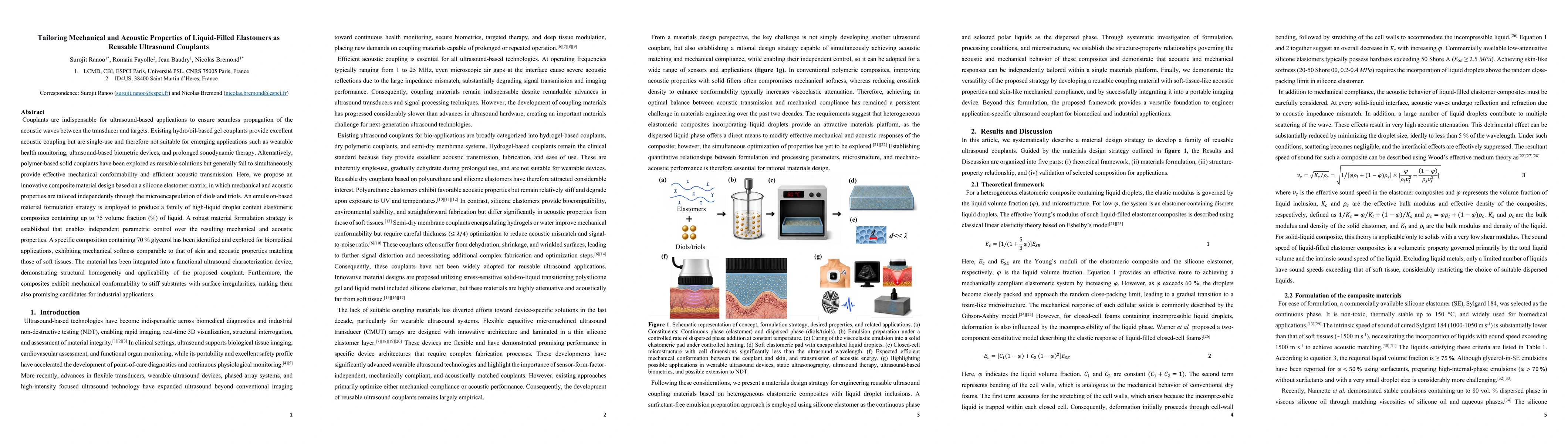 Thumbnail for Tailoring Mechanical and Acoustic Properties of Liquid-Filled Elastomers as Reusable Ultrasound Couplants