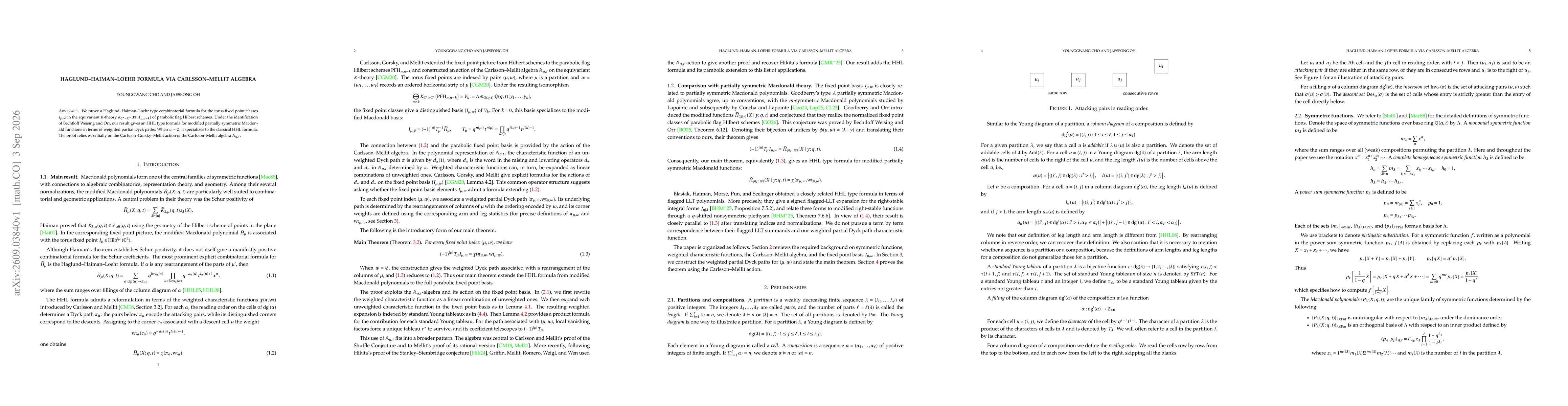 Thumbnail for Haglund--Haiman--Loehr formula via Carlsson--Mellit Algebra