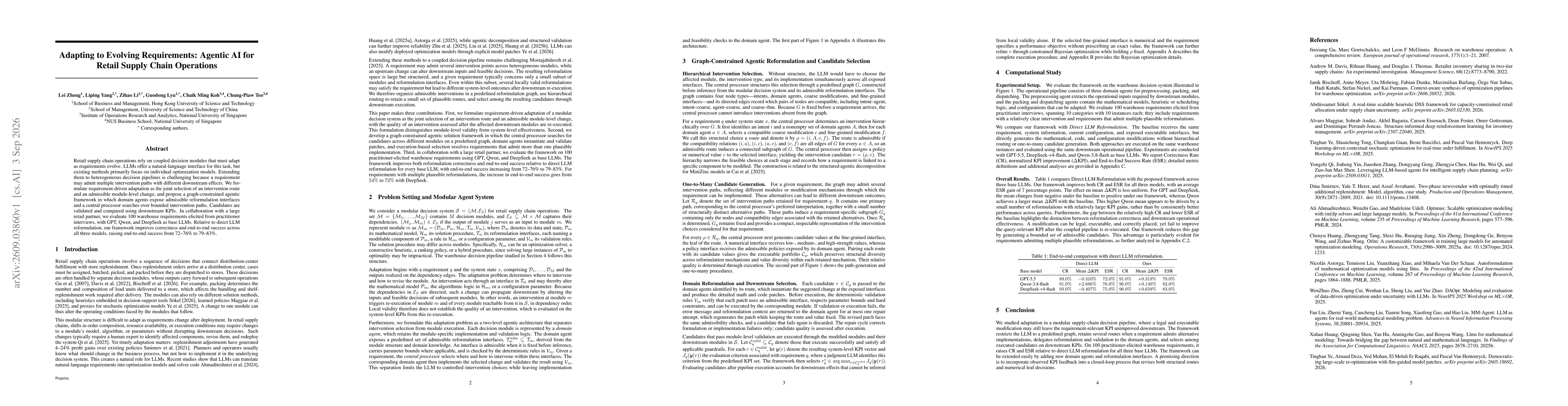 Thumbnail for Adapting to Evolving Requirements: Agentic AI for Retail Supply Chain Operations