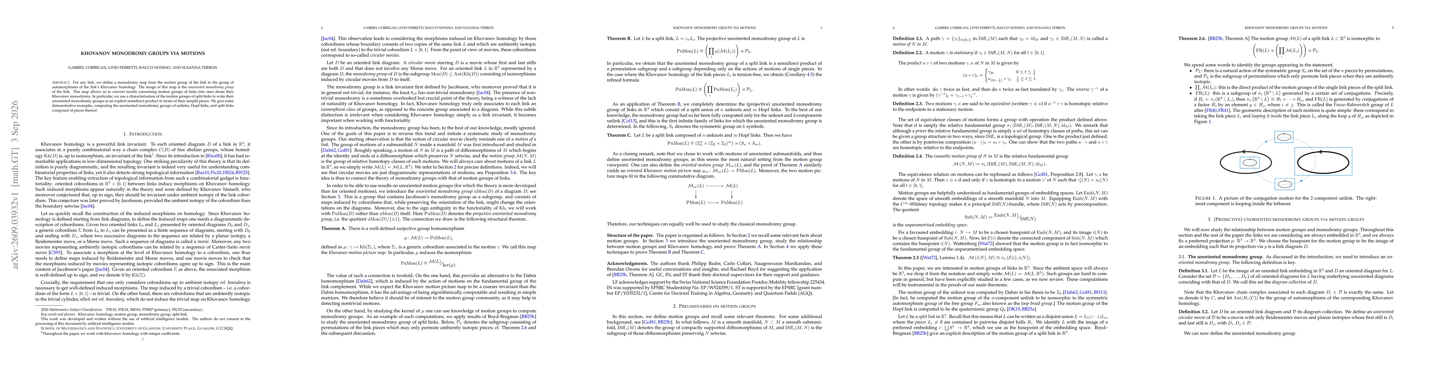 Thumbnail for Khovanov monodromy groups via motions