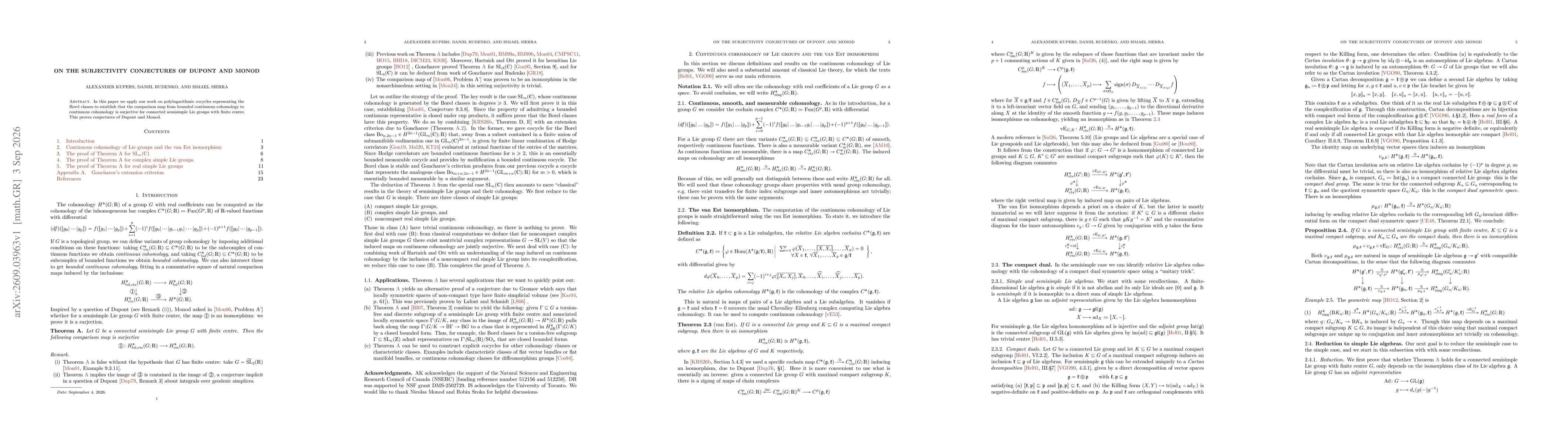 Thumbnail for On the surjectivity conjectures of Dupont and Monod