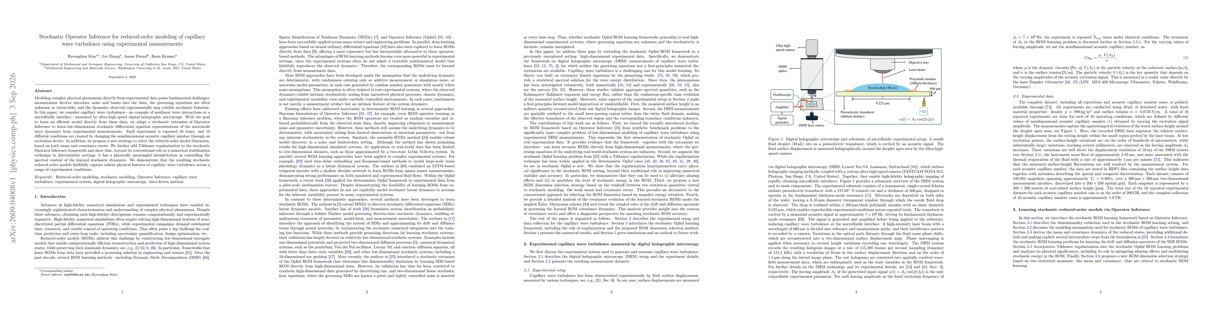 Thumbnail for Stochastic Operator Inference for reduced-order modeling of capillary wave turbulence using experimental measurements
